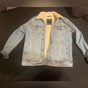 Hollister Fur Coat Jean Jacket.